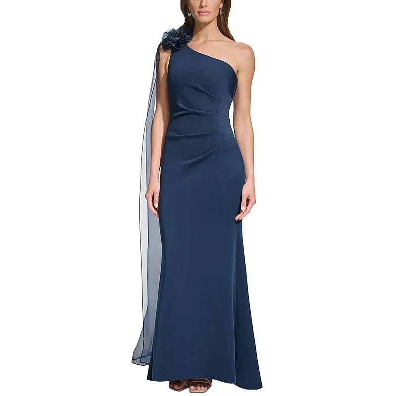 Eliza J Womens Rosette Long Evening Dress