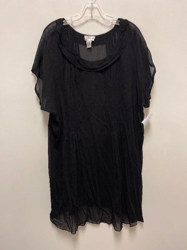 Tunic Short Sleeve By Soft Surroundings In Black, Size: 1x