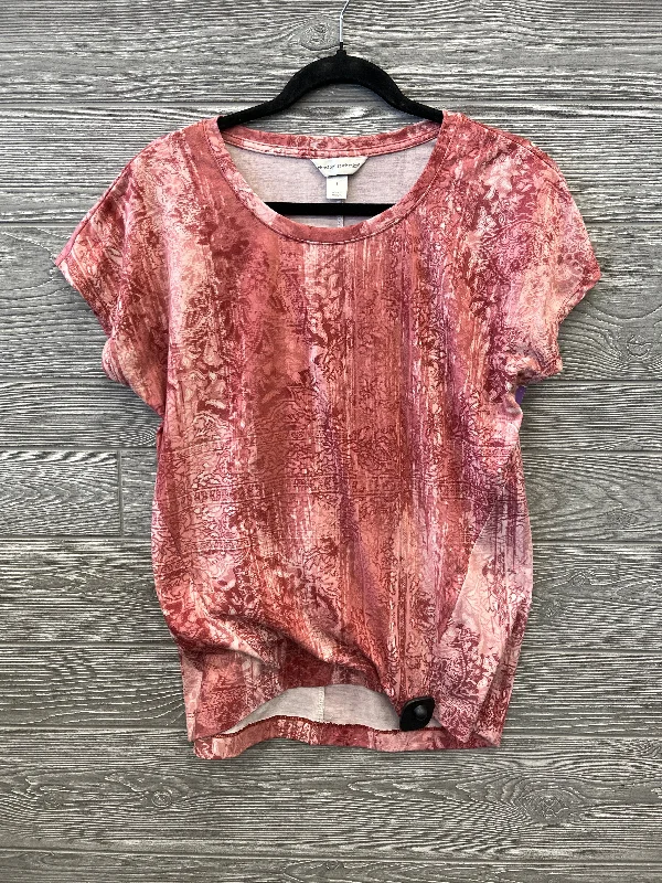 Top Short Sleeve By Christopher And Banks In Red, Size: S