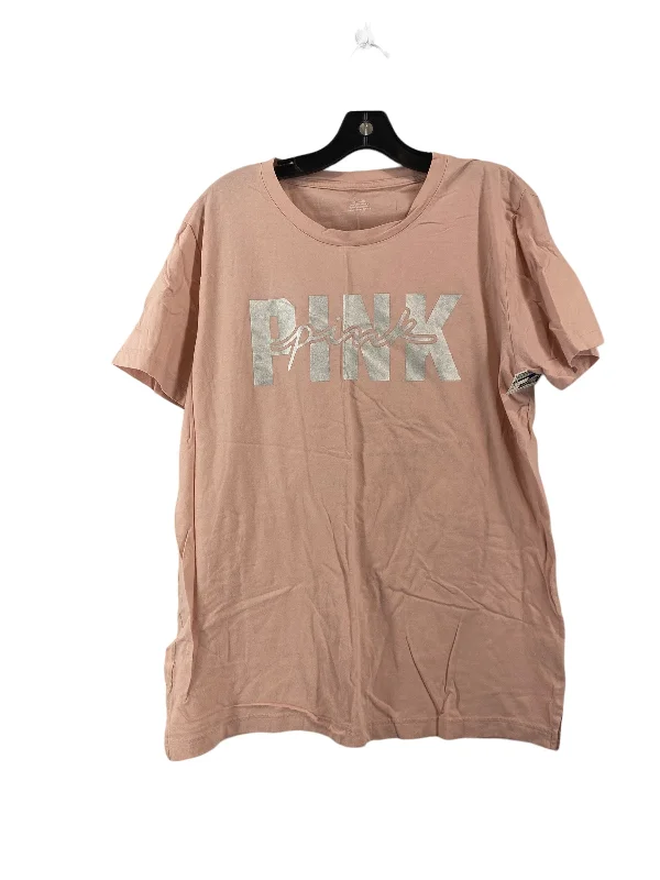 Top Short Sleeve By Pink In Pink, Size: L