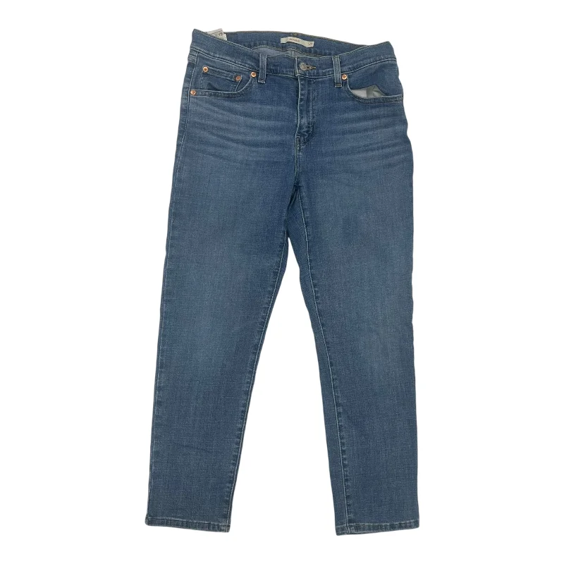 Jeans Boyfriend By Levis In Blue Denim, Size:8