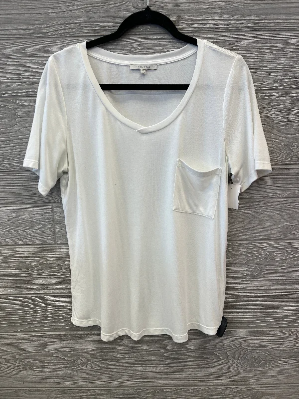 Top Short Sleeve By Love Tree In White, Size: S