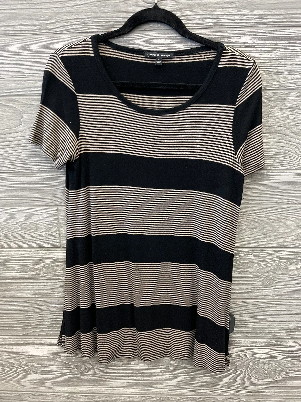 Top Short Sleeve By Cable And Gauge In Striped Pattern, Size: S