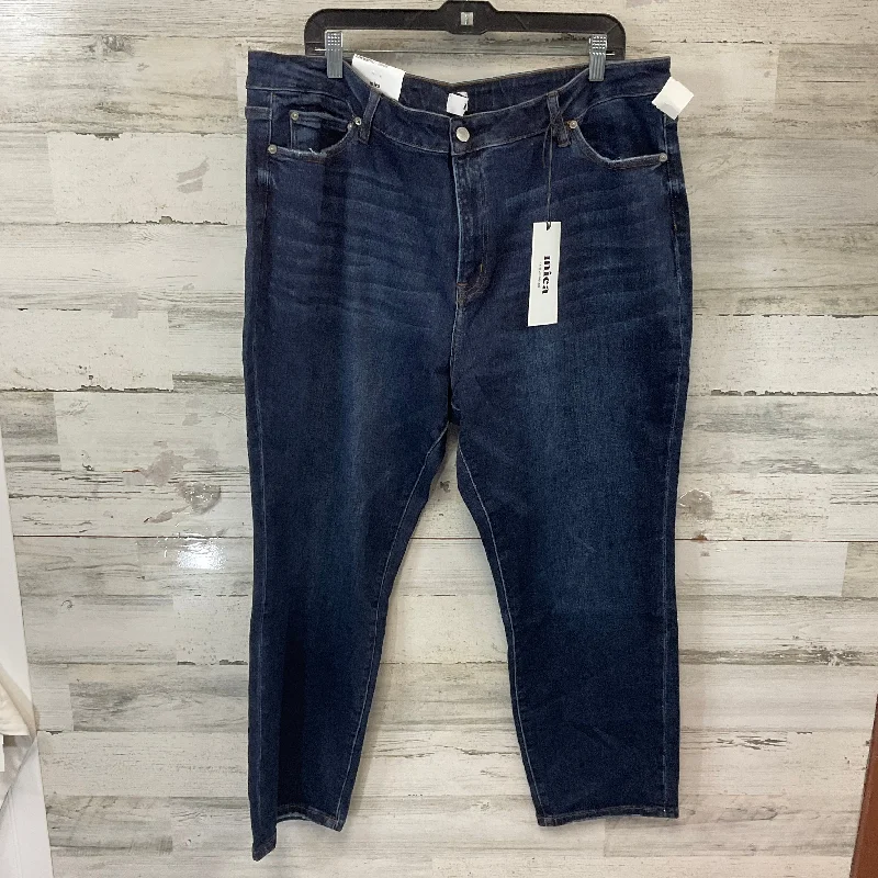 Jeans Straight By MICA In Blue Denim, Size: 22w