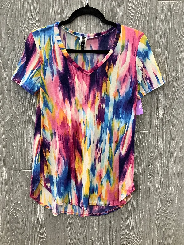 Top Short Sleeve By Yahada In Multi-colored, Size: S