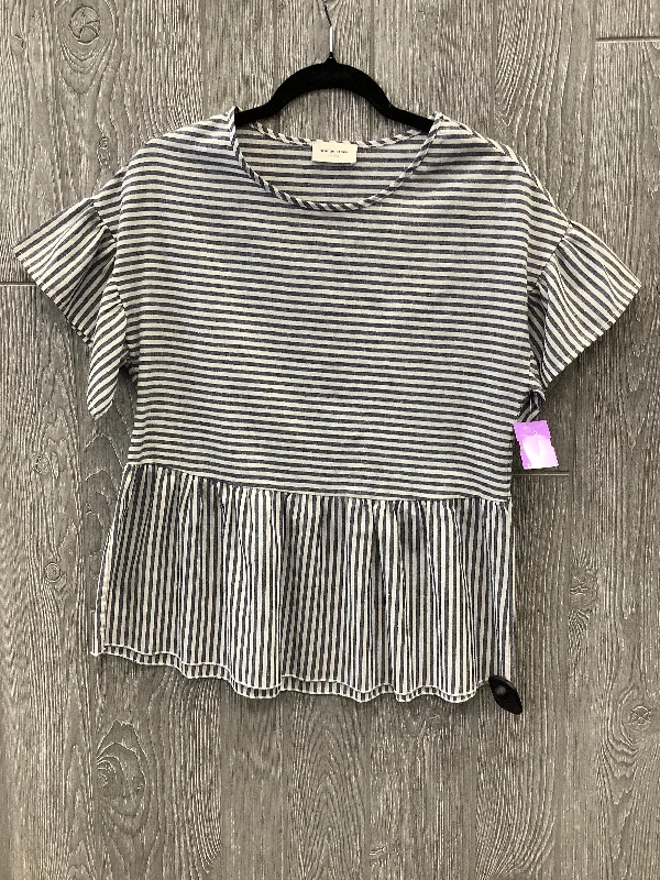 Top Short Sleeve By Orange Creek In Striped Pattern, Size: S