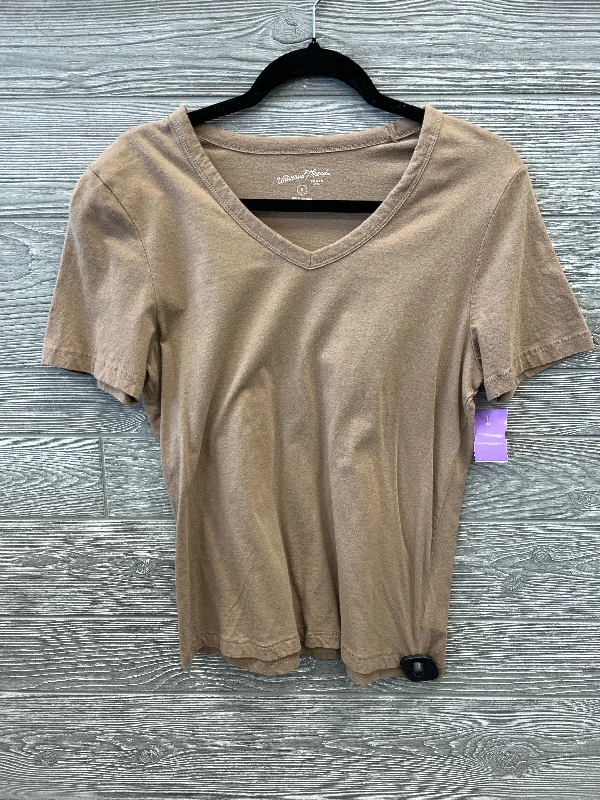 Top Short Sleeve Basic By Universal Thread In Brown, Size: S