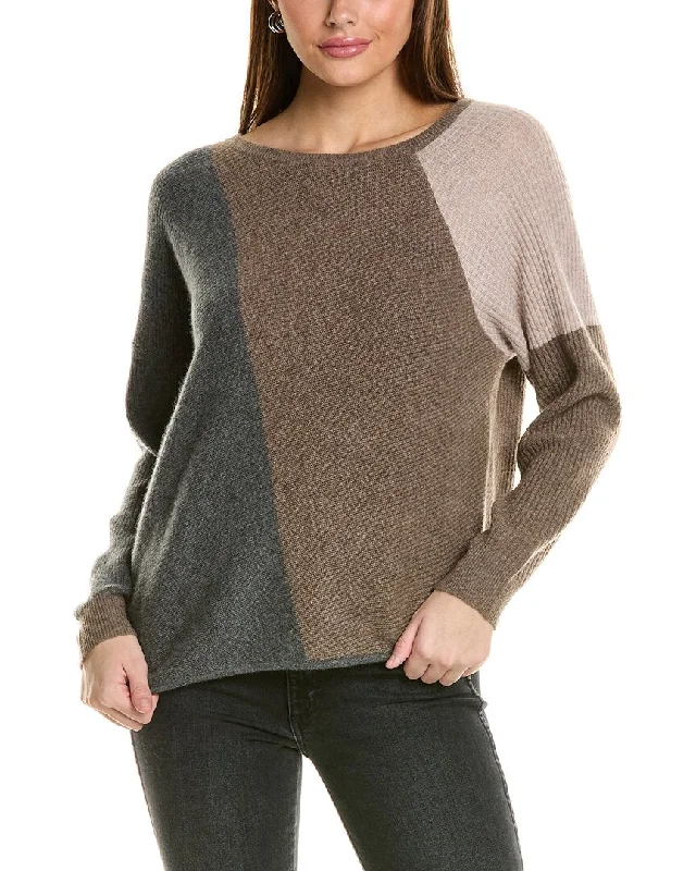 Collaboration Mixed Media Crewneck Cashmere Sweater