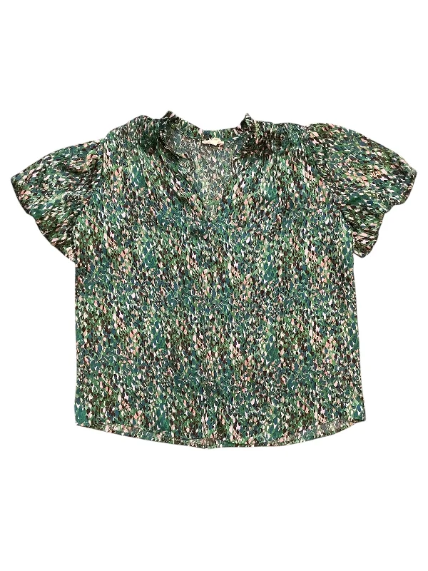 Top Short Sleeve By Ee Some In Green, Size: S