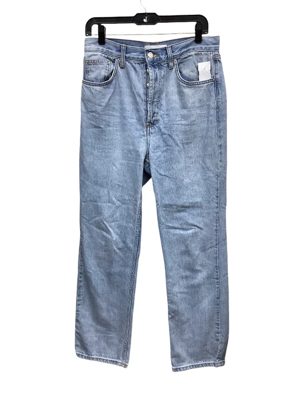 Jeans Straight By Top Shop In Blue Denim, Size: 10