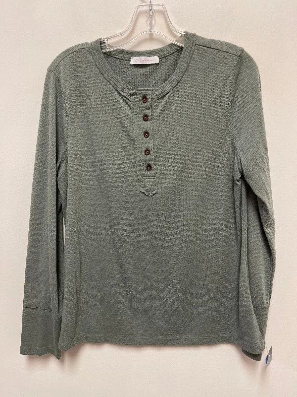 Top Long Sleeve By Ces Femme In Green, Size: L