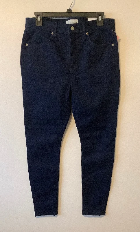 Jeans Skinny By Loft In Blue Denim, Size: 12petite