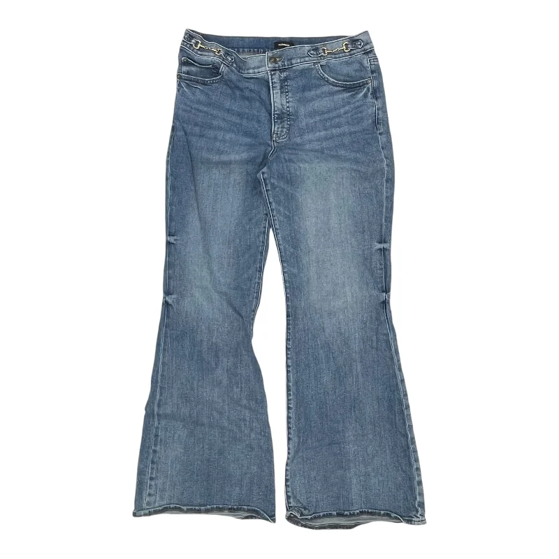 Jeans Flared By Express In Blue Denim, Size:12