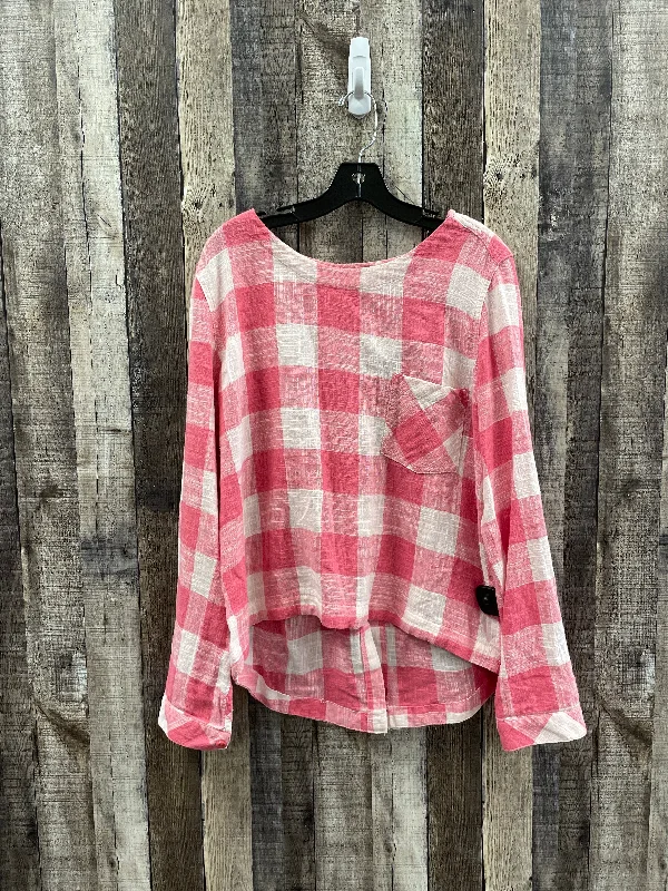 Top Long Sleeve By Cloth & Stone In Pink, Size: Xl