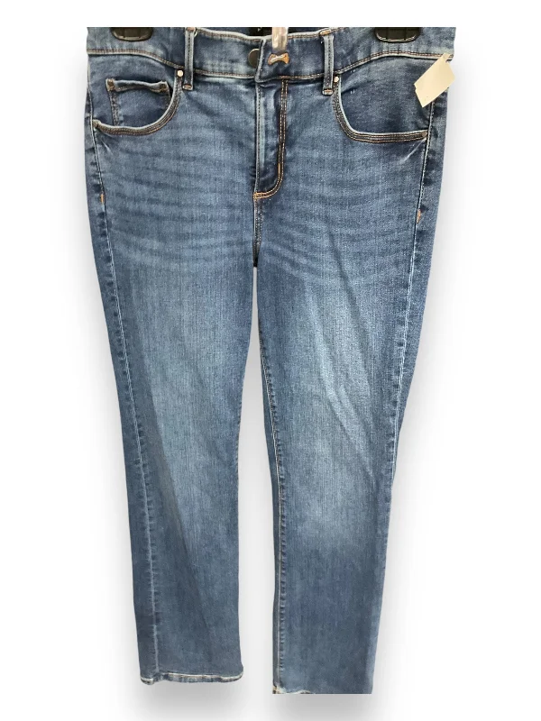 Jeans Flared By Ann Taylor In Blue Denim, Size: 4