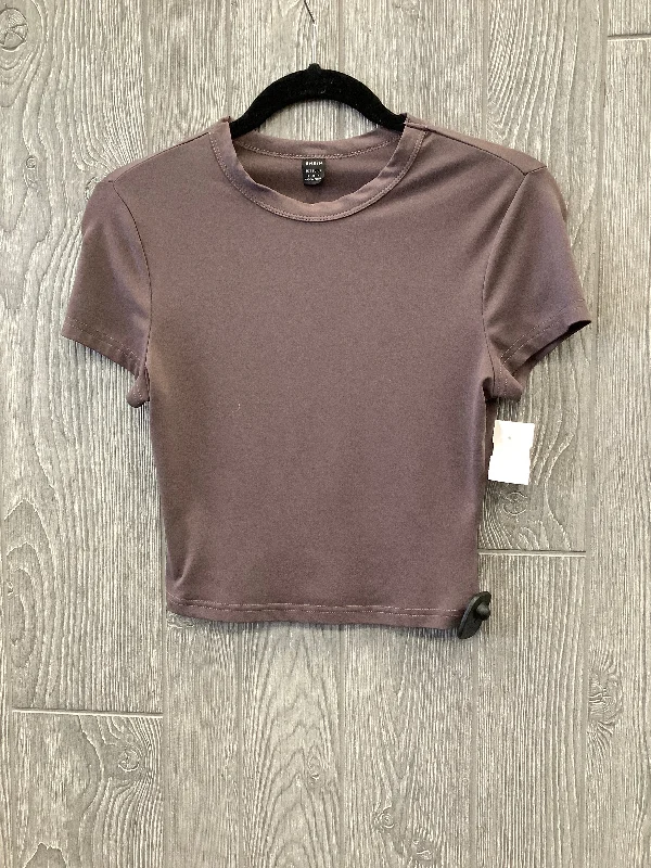 Top Short Sleeve By Shein In Brown, Size: S