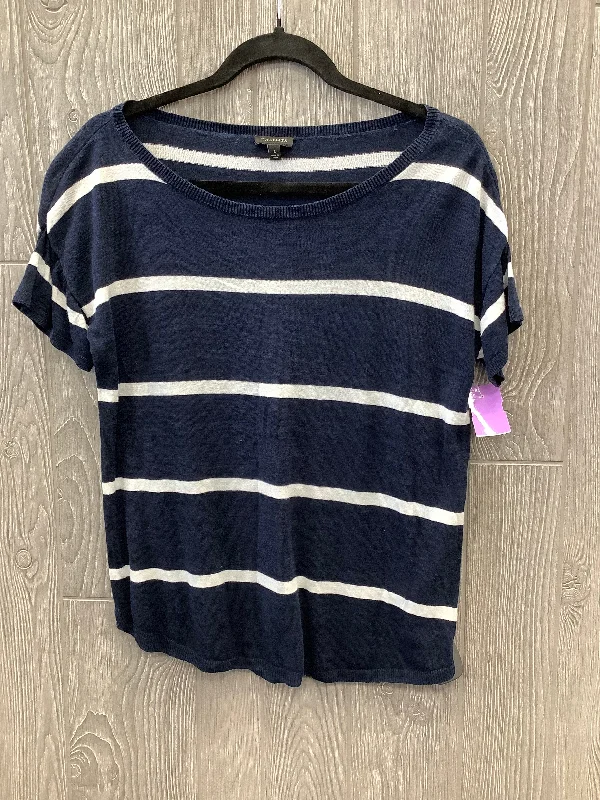 Top Short Sleeve By Talbots In Navy, Size: S