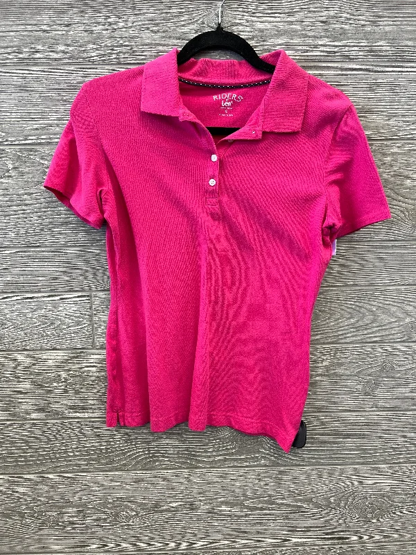 Top Short Sleeve By Lee In Pink, Size: S