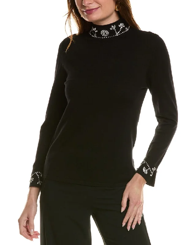 Anne Klein Mock Neck Sweater