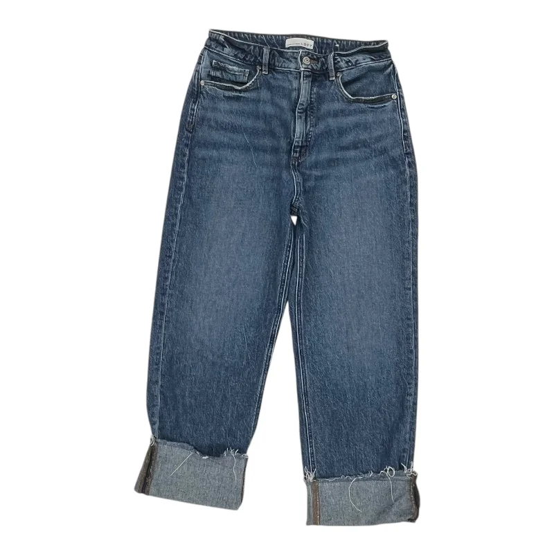 Jeans Straight By Loft In Blue Denim, Size:4