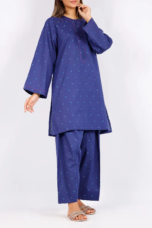 Cotton Jacquard Stitched 2 Piece (Shirt/Trouser)