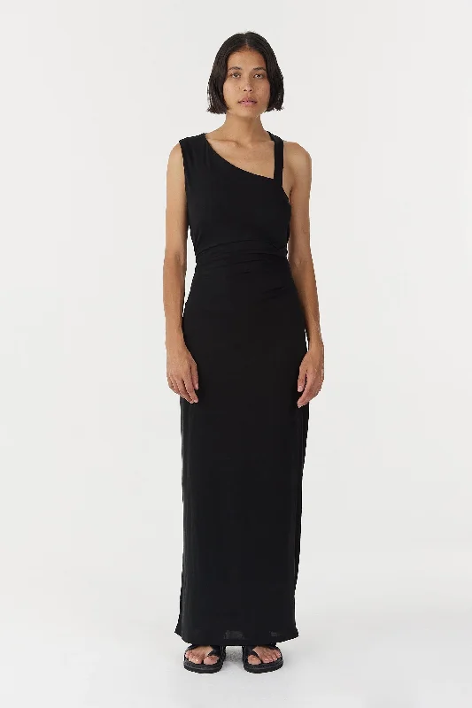 Stirling Twist Asymmetric Maxi Dress