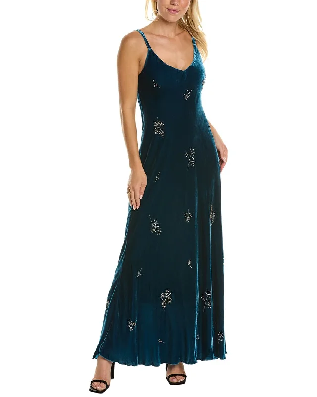 Johnny Was Cleo Silk-Blend Maxi Dress