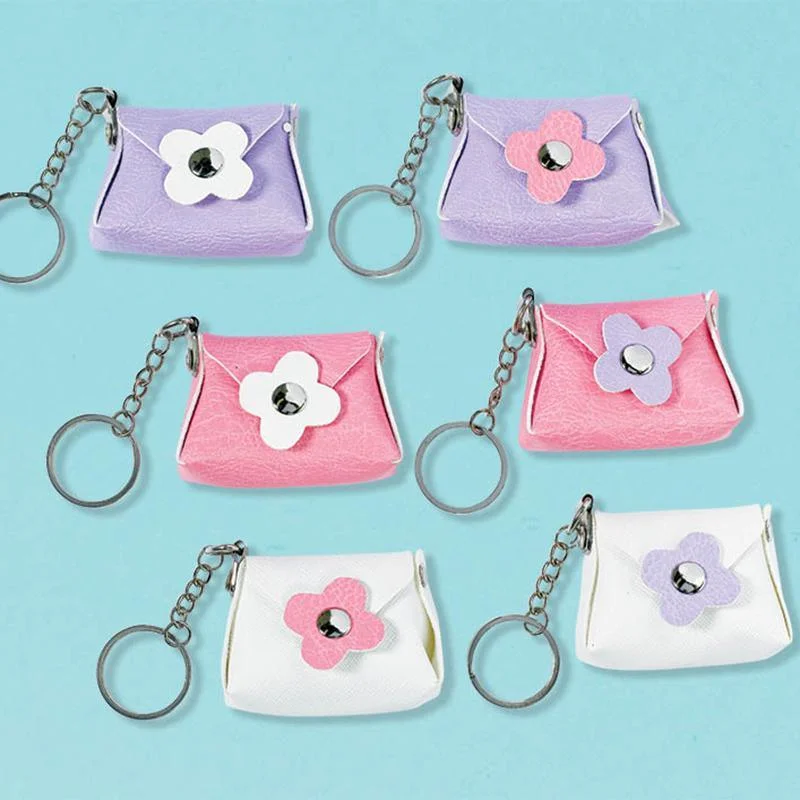 Mini purse keychains, 6 per package