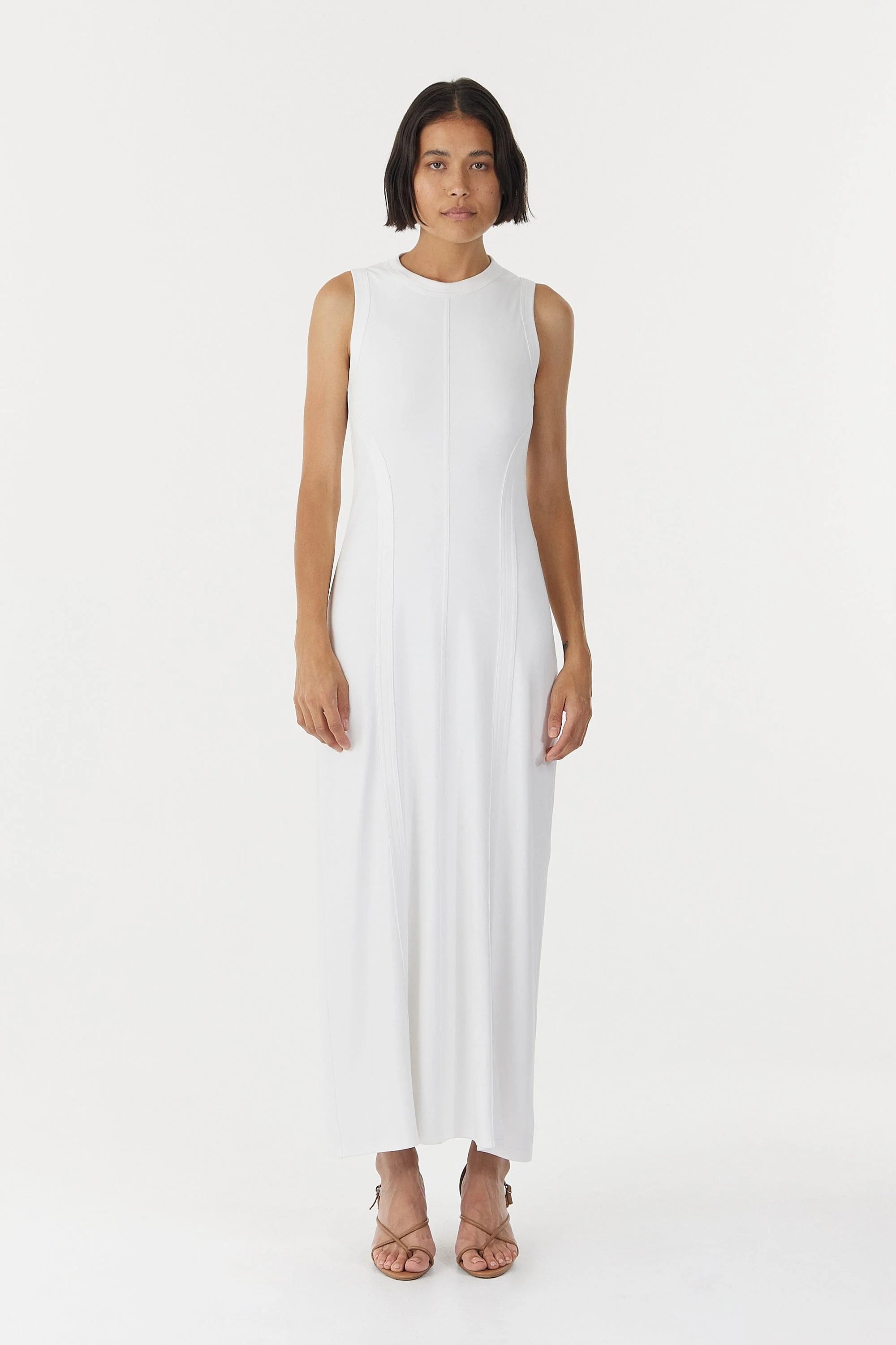 Momentum Open Back Maxi Dress - White