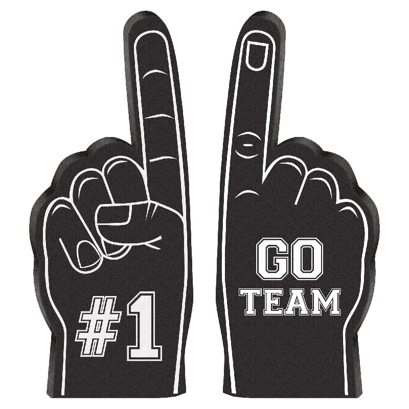 NFL Super Bowl Party Mini Black Foam Fingers,12 Count