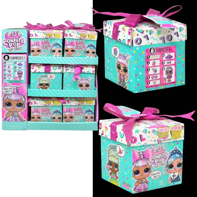 LOL Surprise Mini Figures, Confetti Pop Birthday, Assortment, 1 Count