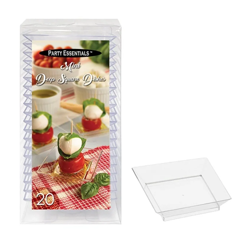 Mini Deep Square Dishes, 20 Count