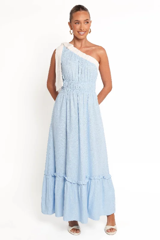 Gilda Maxi Dress - Blue/White