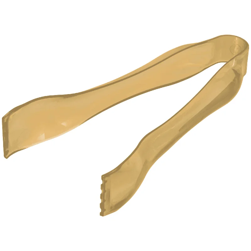 Gold PET Plastic Mini Tongs, 1 Count