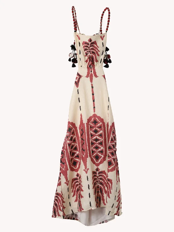 Palm of Tiahunac Midi Dress