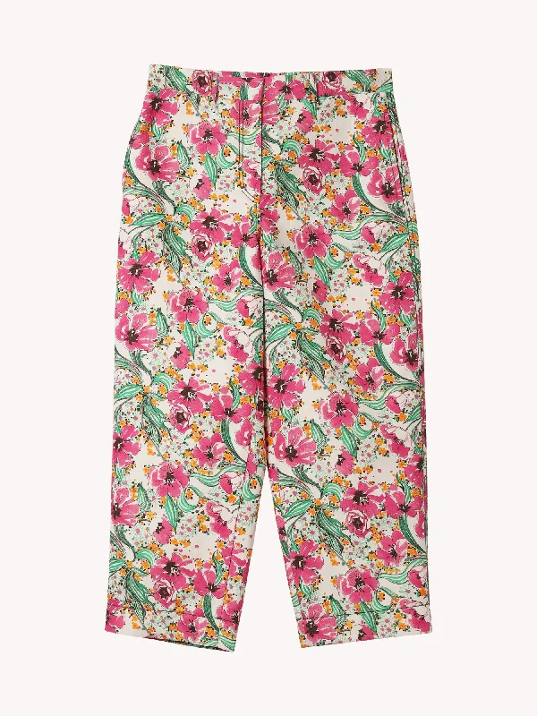 Floral Tailored Pants