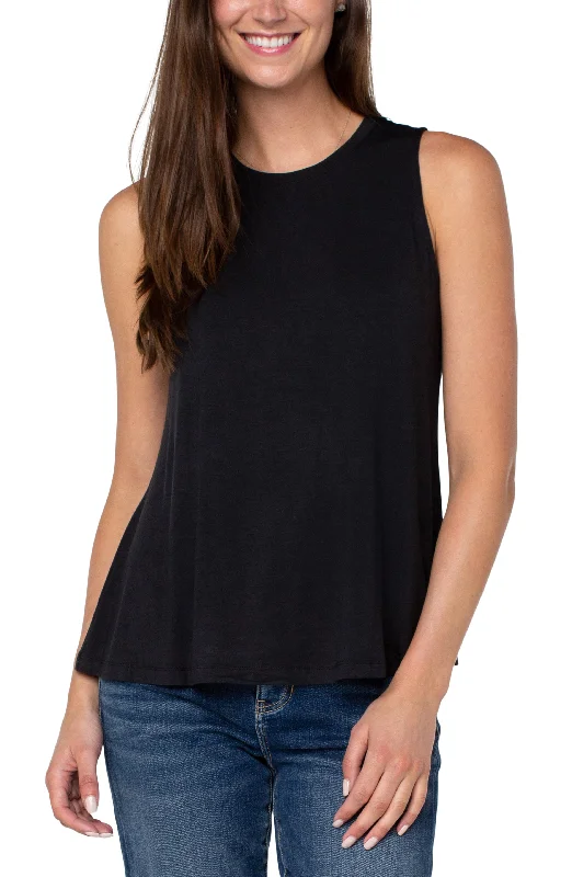 SLEEVELESS SCOOP NECK TANK