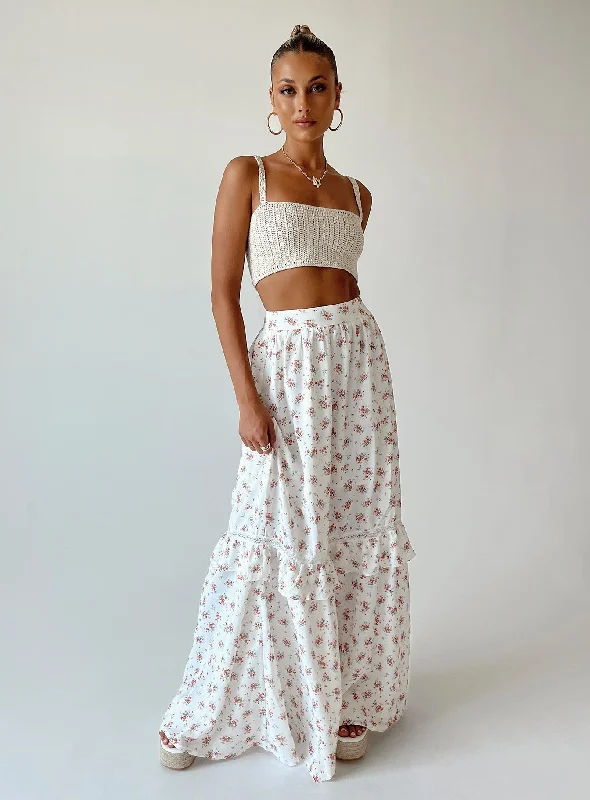 Fowler Maxi Skirt White