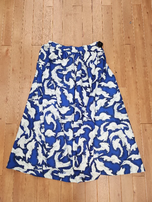 Skirt Maxi By H&m In Blue & White, Size: 14