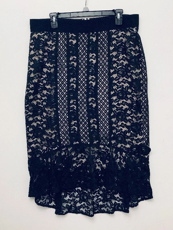 Skirt Maxi By Thalia Sodi In Black & Cream, Size: Xl