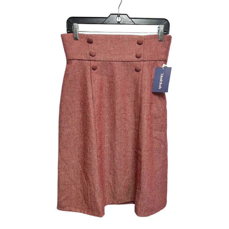 Skirt Midi By Modcloth In Red & Tan, Size: M