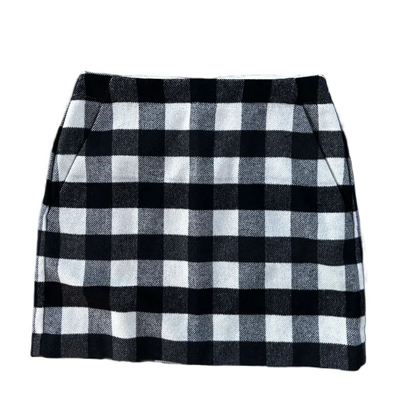 Skirt Mini & Short By Loft In Checkered Pattern, Size: 8