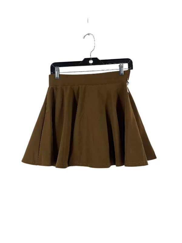 Skirt Mini & Short By New Mix In Brown, Size: L